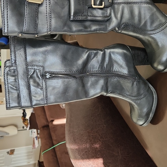 EUC Report Black Leather Cargo Boots with Working Pockets - - Picture 3 of 9